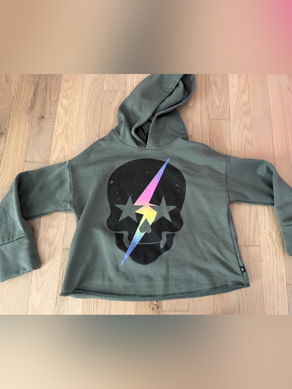 Pixielane skull design hoodie sweatshirt size 6